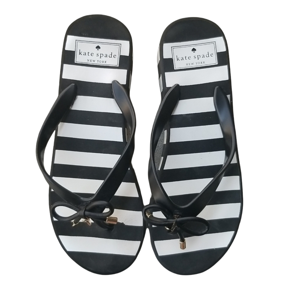 KATE♠️SPADE Flatform Flip Flops - Picture 2 of 9